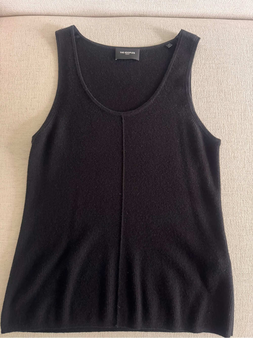 The Kooples Black Ribbed Tank Top - Sleek Everyday Layer